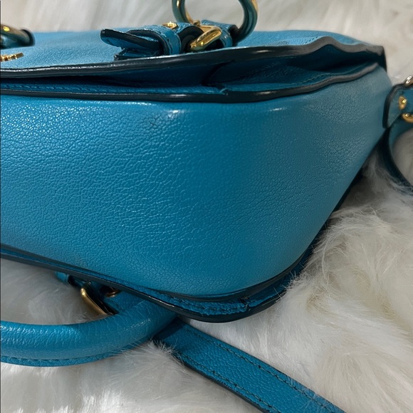 Miu Miu Madras Light Blue Leather-Used Twice - Picture 8 of 16